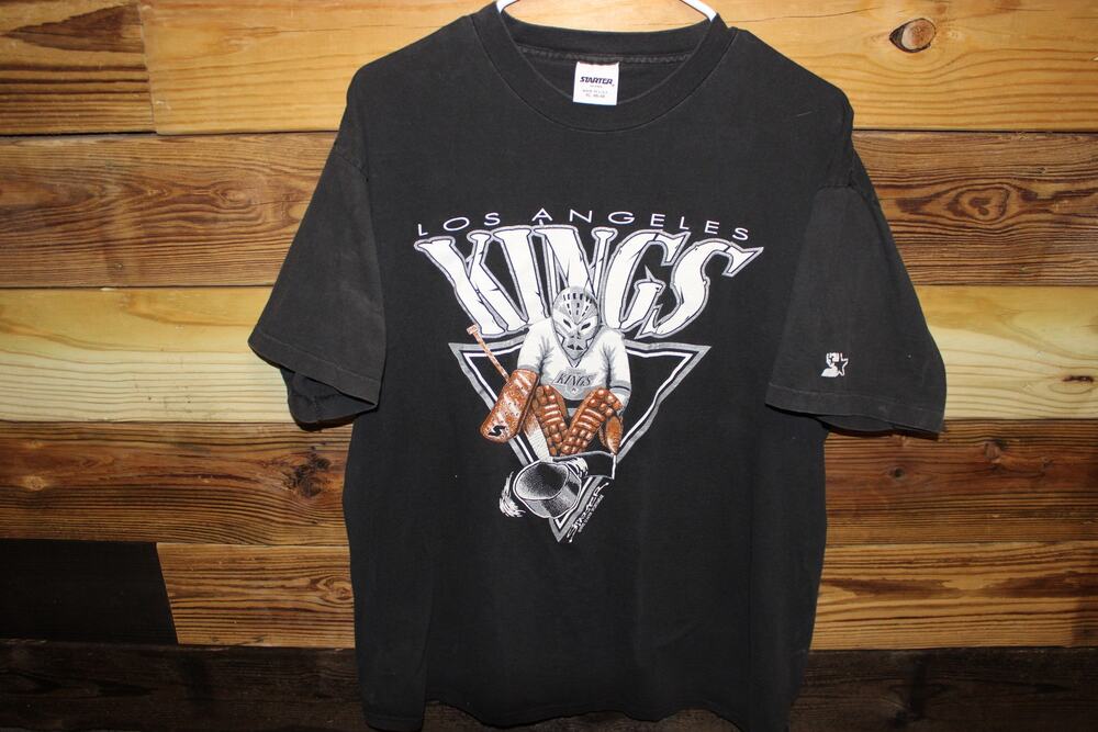 Los Angeles Kings 1990 Vintage Starter Single Stitch T-shirt Black Great Cond